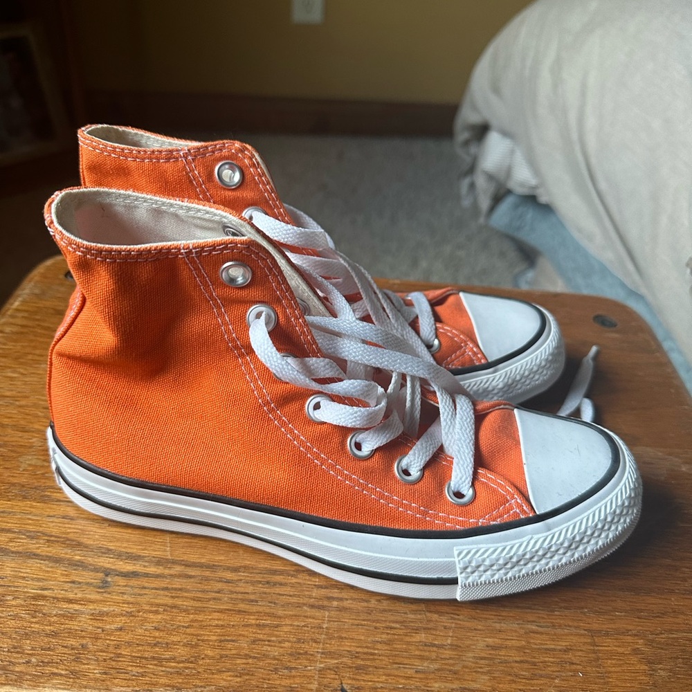Orange High Top Converse